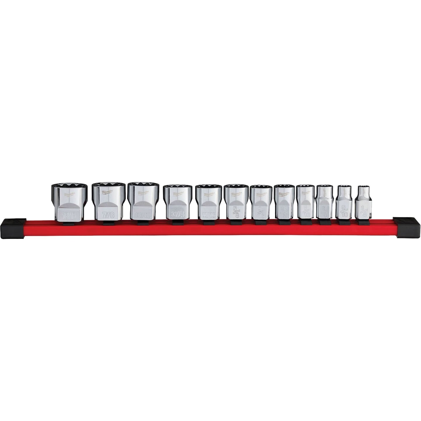 12-Point SAE Socket Set, 12 Pcs, 3/8" Drive Size