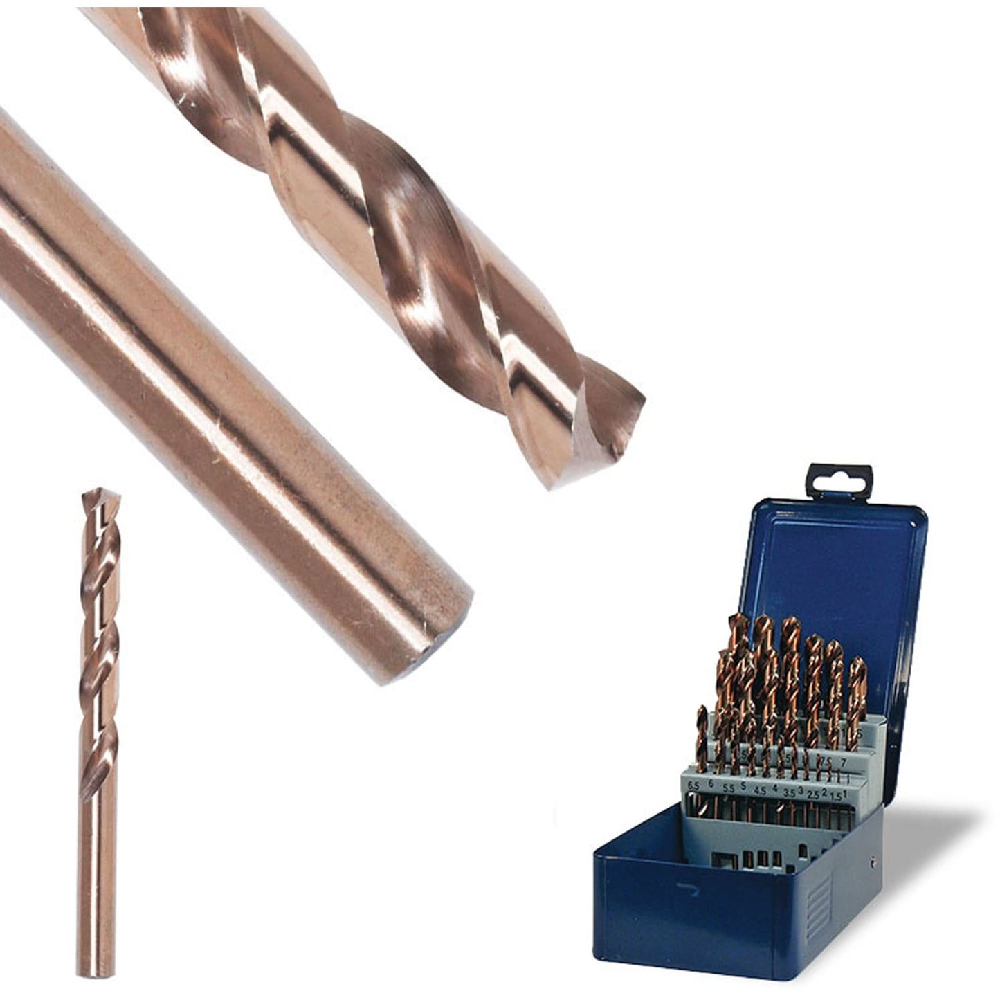 Foret hélicoïdal à queue cylindrique SST+™ Jobbers, acier rapide, n° 52, 1-11/16" L, 13/16" de goujure, angle de pointe 135°
