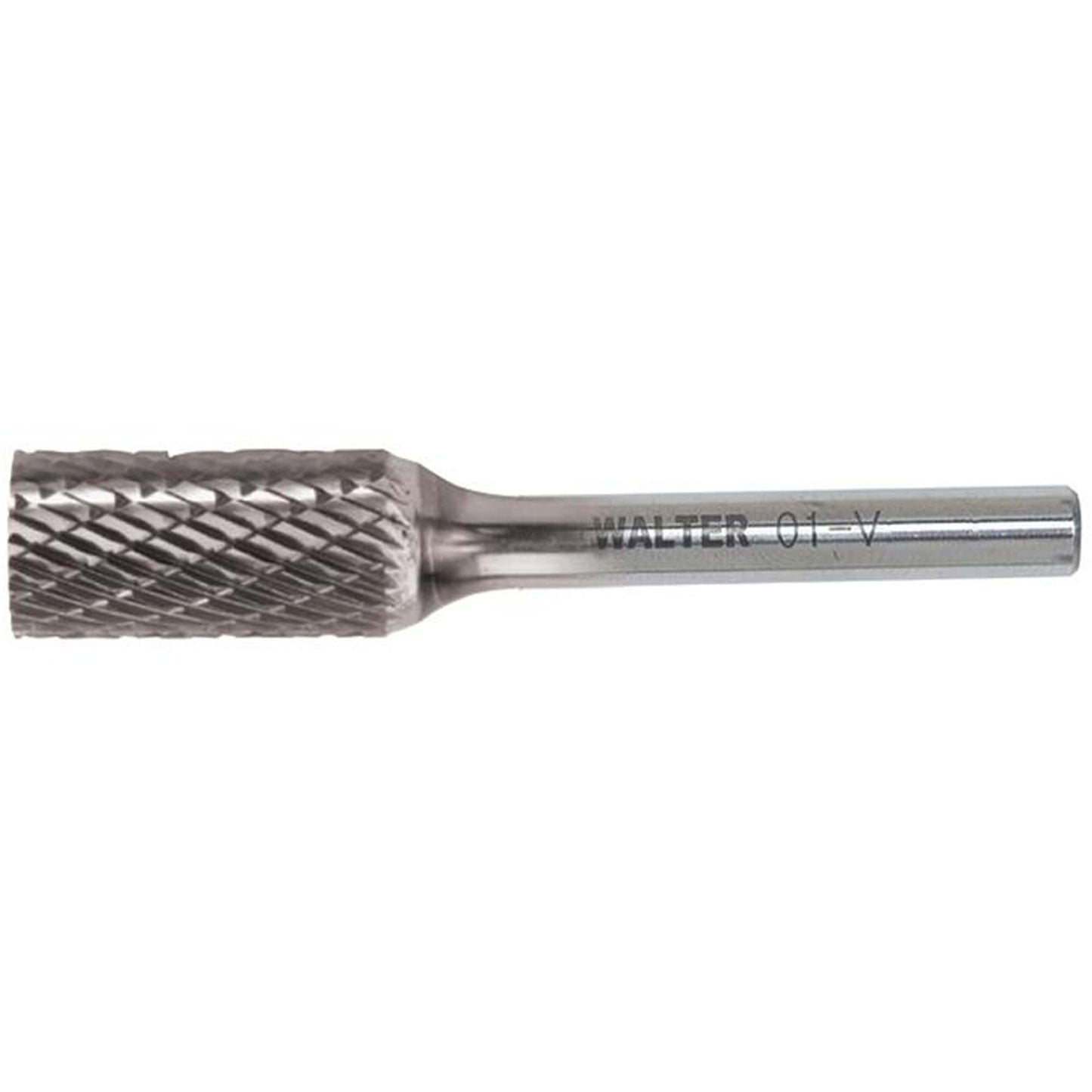 Double Cut Cylindrical Carbide Burr, 1/4" Dia., 1/4" Shank, 5/8" Depth of Cut