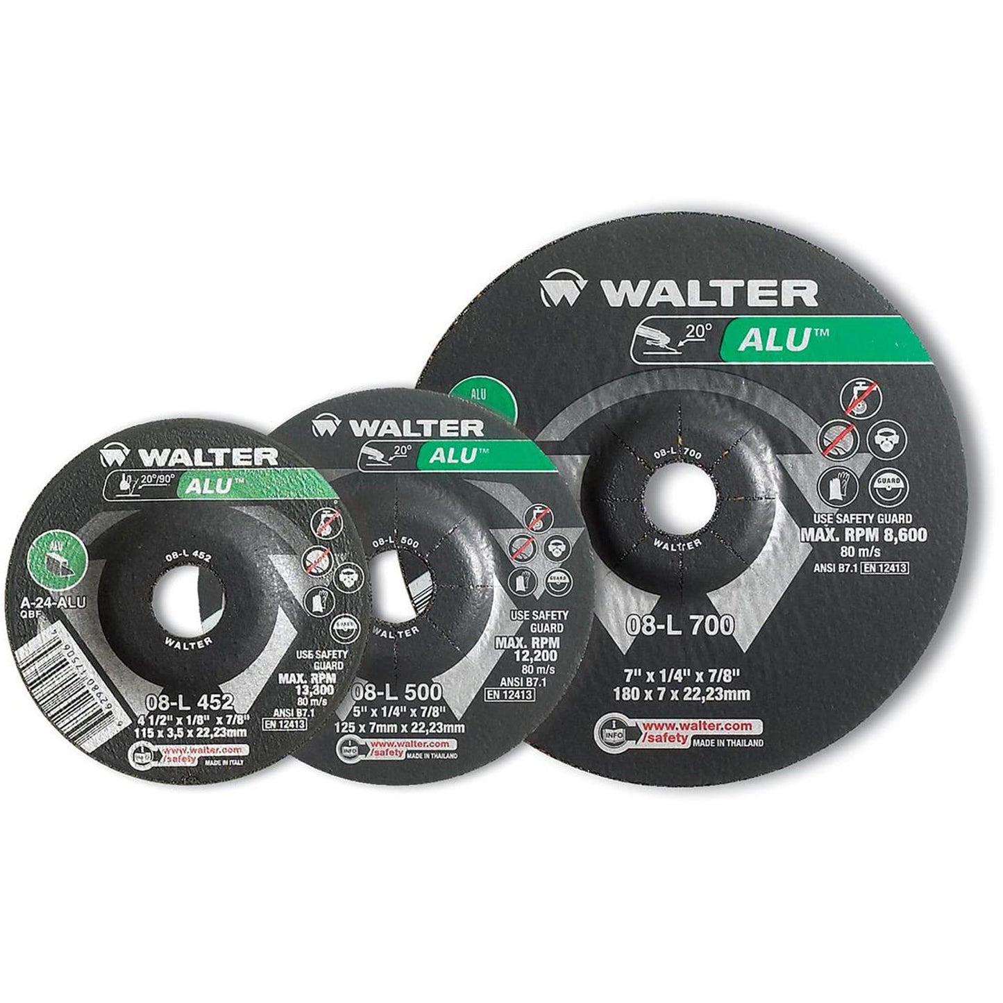 ALU™ Grinding Wheel, 7" x 1/4", 5/8"-11 Arbor, Aluminum Oxide, Type 27