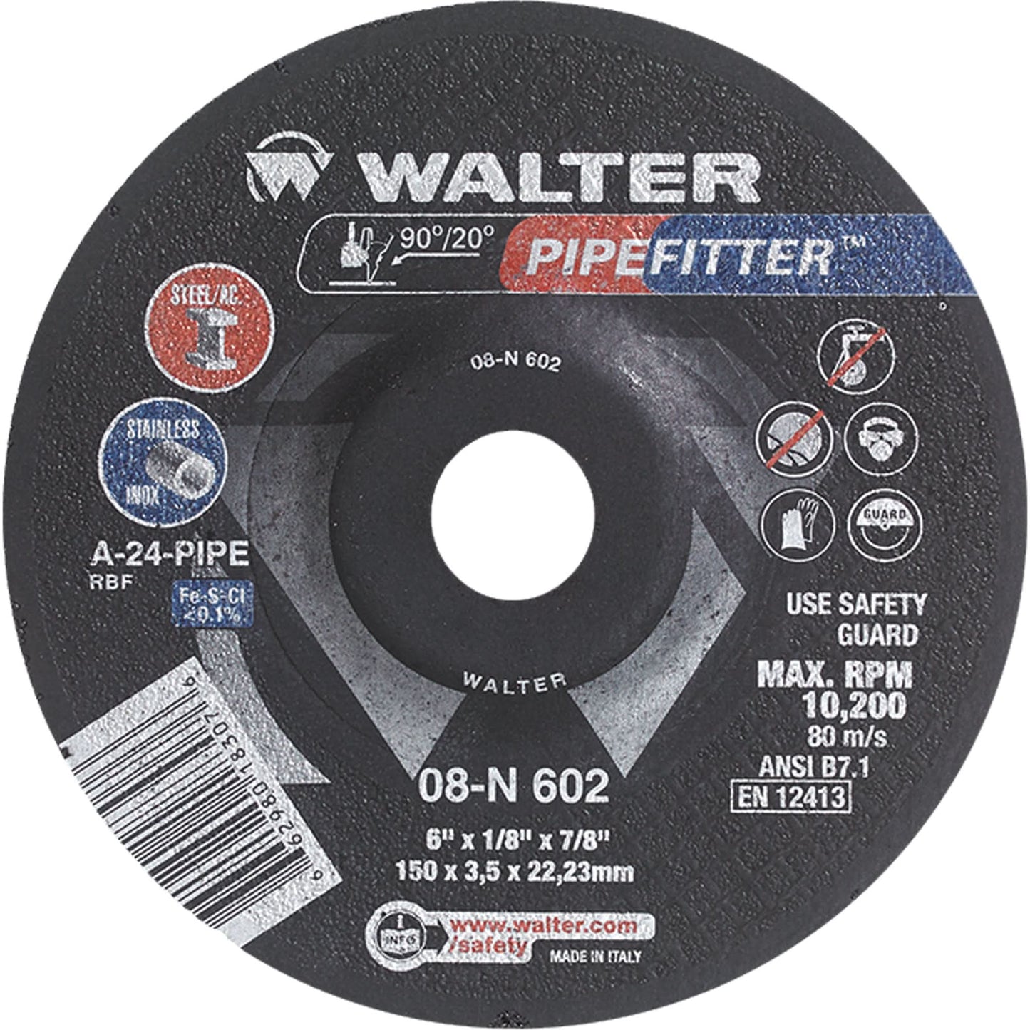 PIPEFITTER™ Grinding Wheel, 5" x 1/8", 7/8" Arbor, Type 27
