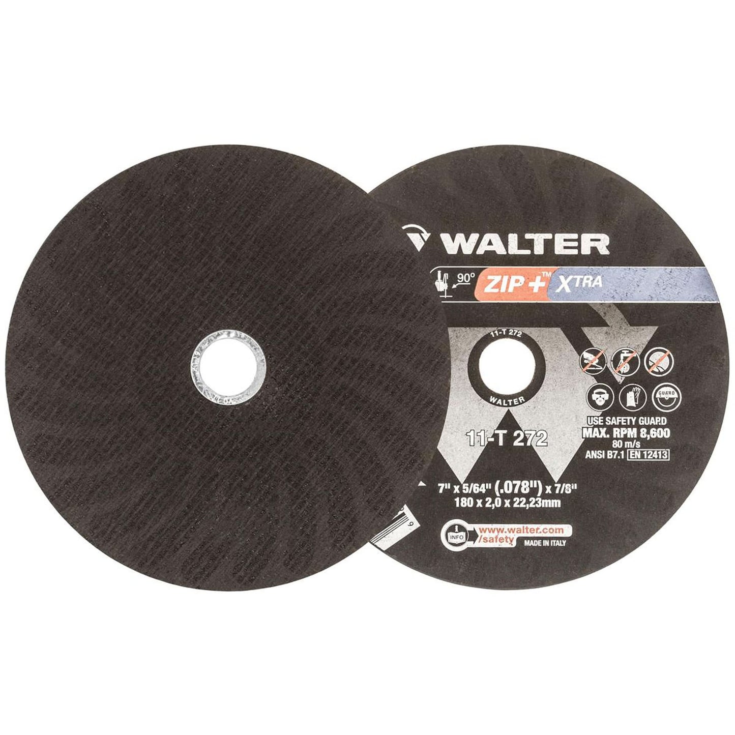 Zip+Xtra™ Heavy-Duty Cut-Off Wheel, 7" x 5/64", 7/8" Arbor, Type 1, Aluminum Oxide, 8600 RPM
