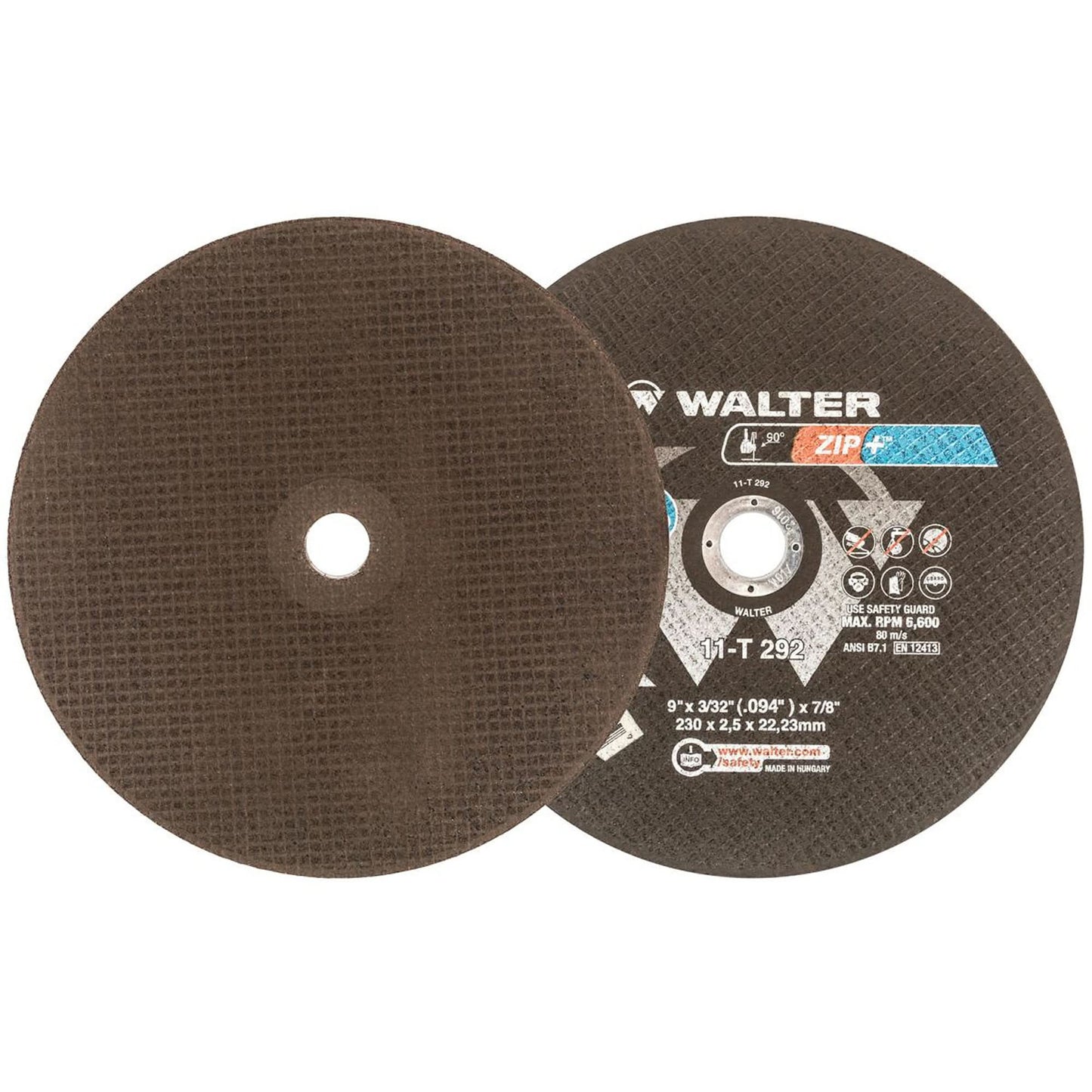 Zip+Xtra™ Heavy-Duty Cut-Off Wheel, 9" x 3/32", 7/8" Arbor, Type 1, Aluminum Oxide, 6600 RPM