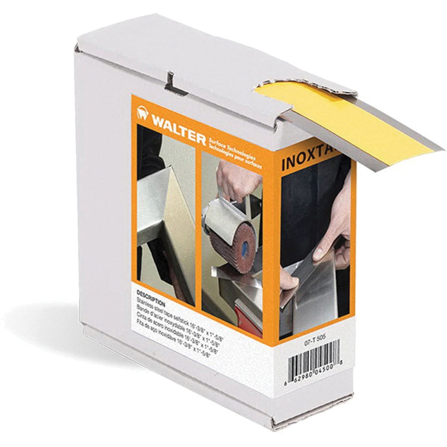 Ruban adhésif en acier inoxydable Inox, épaisseur 0,15 mil, 41,275 mm (1-5/8") x 5 m (16,375')