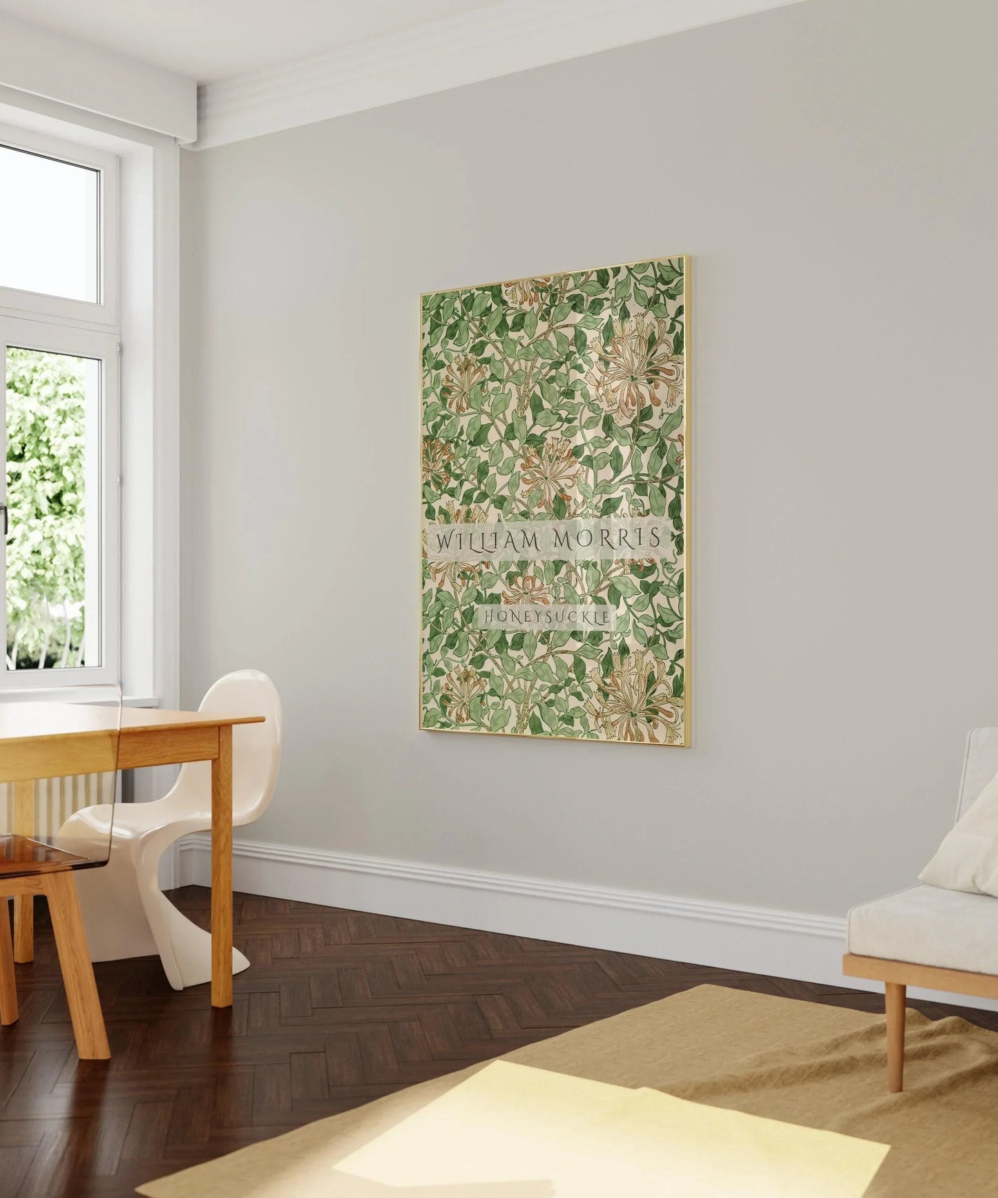 William Morris - Honeysuckle Green PRINT | Vintage Botanical Pattern Poster (available handframed or unframed)