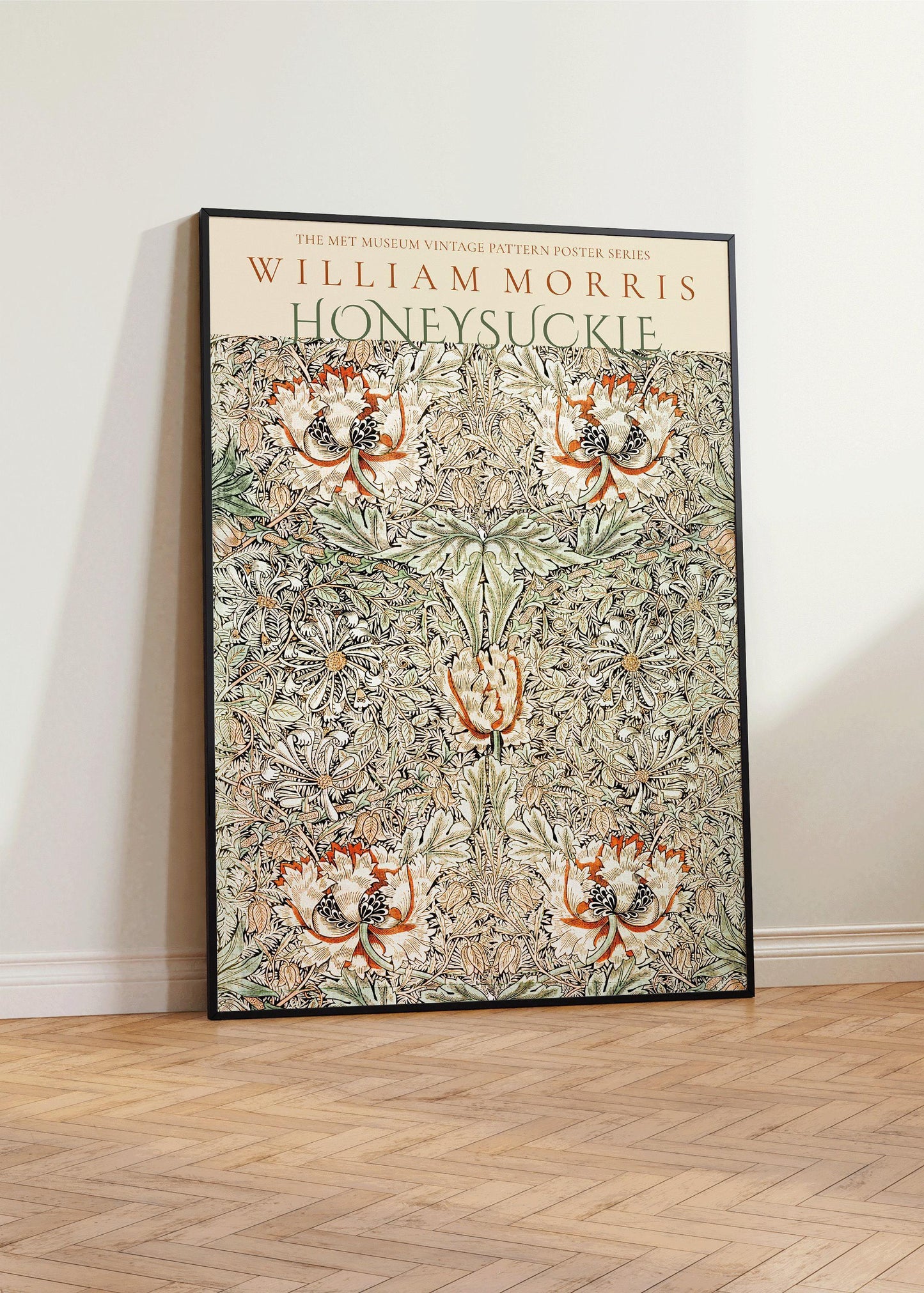 William Morris Honeysuckle Print: Vintage Botanical Art Poster