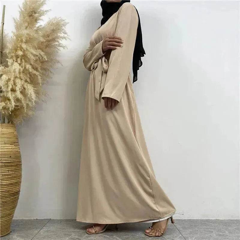 Women's Lace Up Pocket Arab Dress