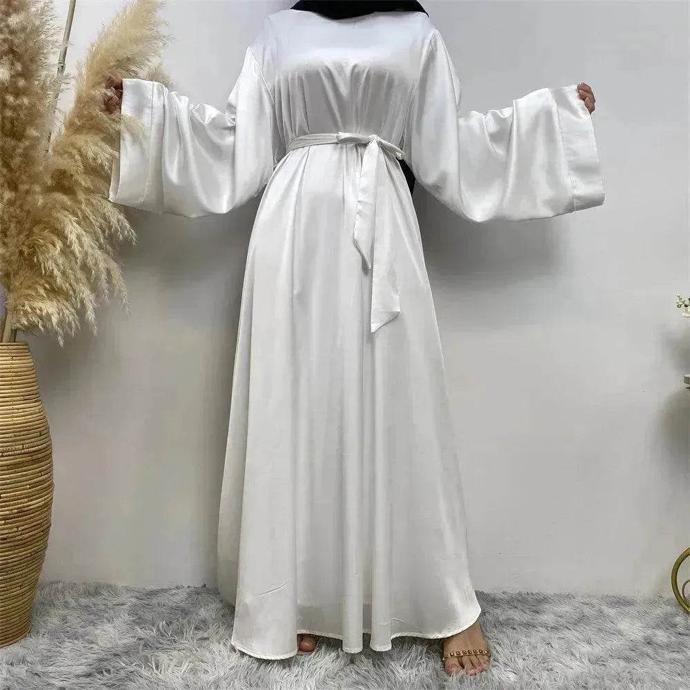 Women's Lace Up Satin Arab Dress