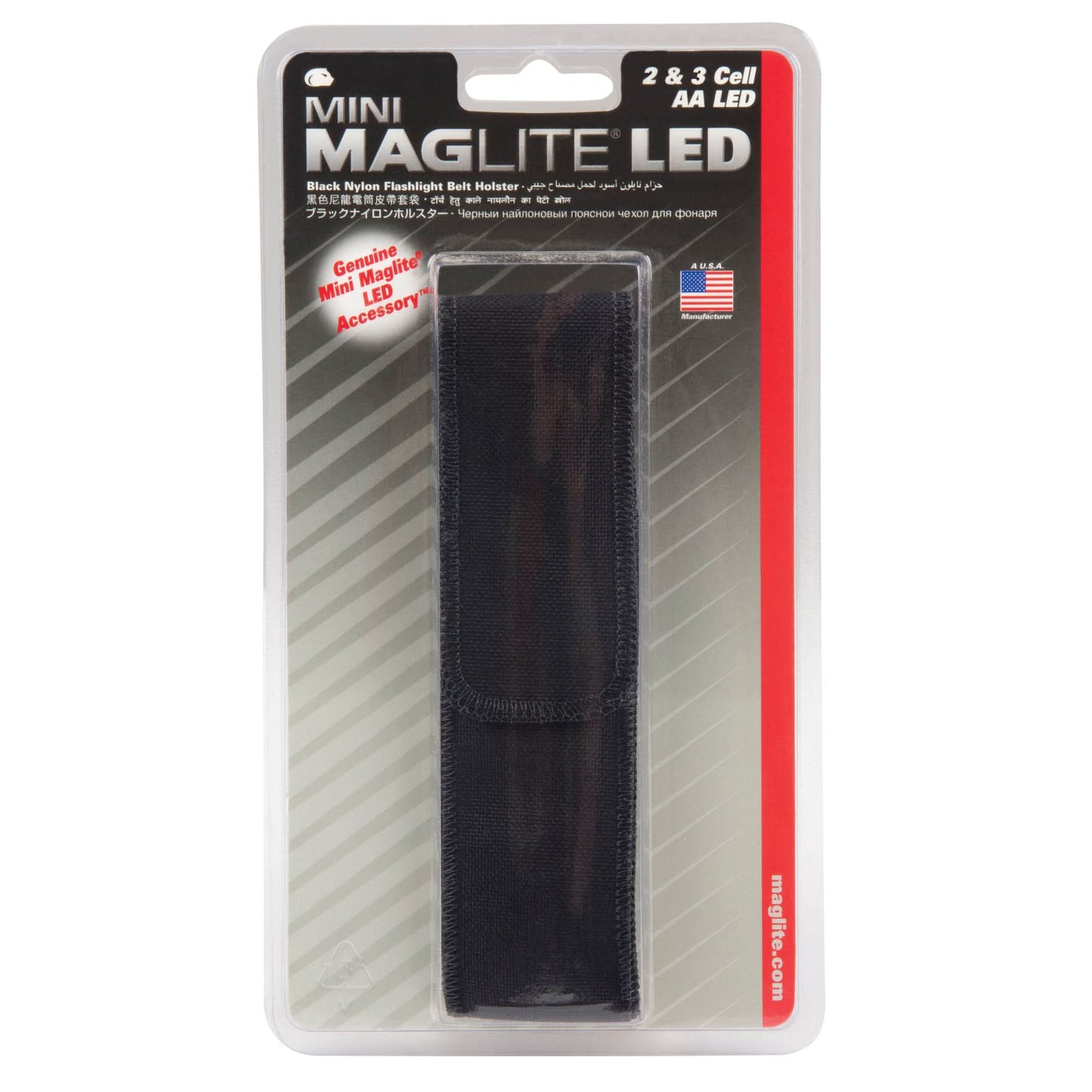 Maglite® Nylon Belt Holster for 2-Cell AA LED Flashlights, Flashlight Holder, Nylon, 1 Pockets
