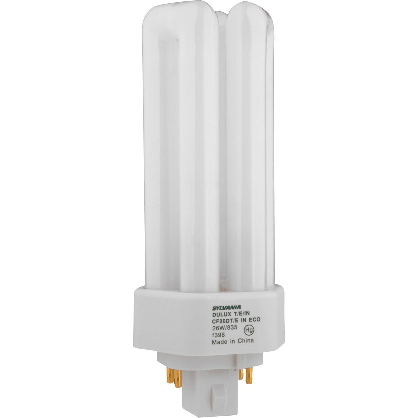 Dulux® D/E/IN Amalgam Triple-Tube Compact Fluorescent Lamp, T (T4), 26 W, 4100 K, G24Q-3 Base, 16000 hrs.