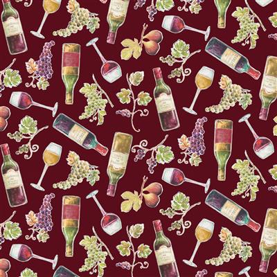 Clothworks - Dégustation de vin - Bouteilles de vin rouge et verres - Y4574-52
