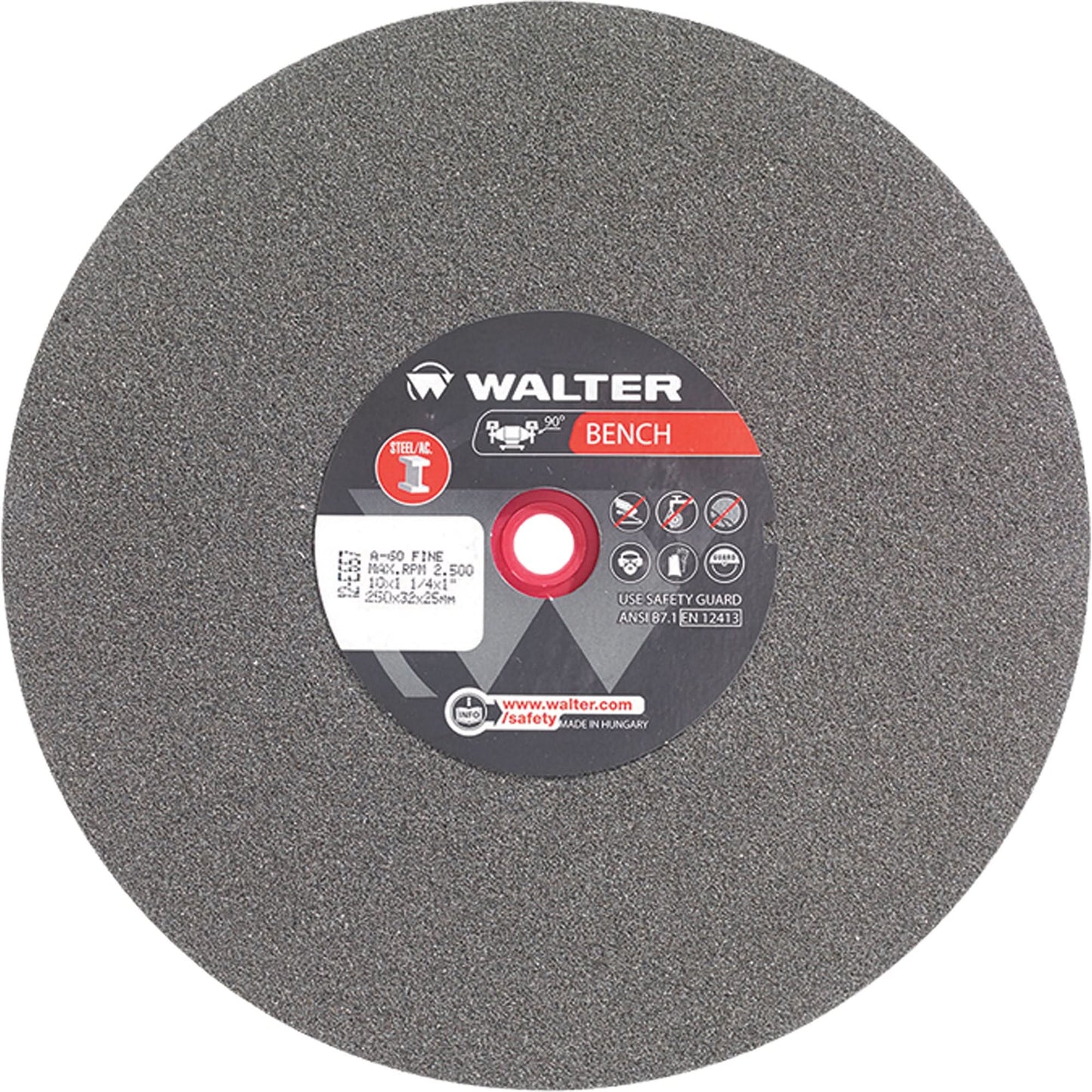 Bench Grinding Wheel, 10" x 1-1/4", 1" Arbor, 1