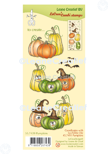 LeCreaDesign Combi Tampon Transparent Citrouilles