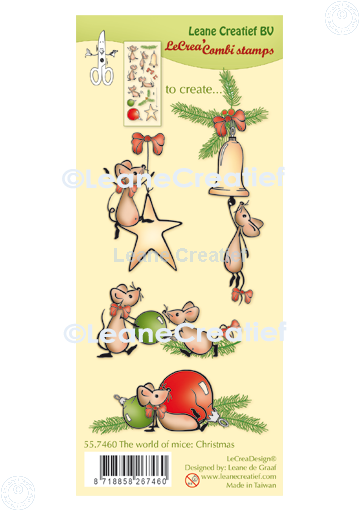 LeCreaDesign Tampon transparent Combi Le Monde des souris Noël