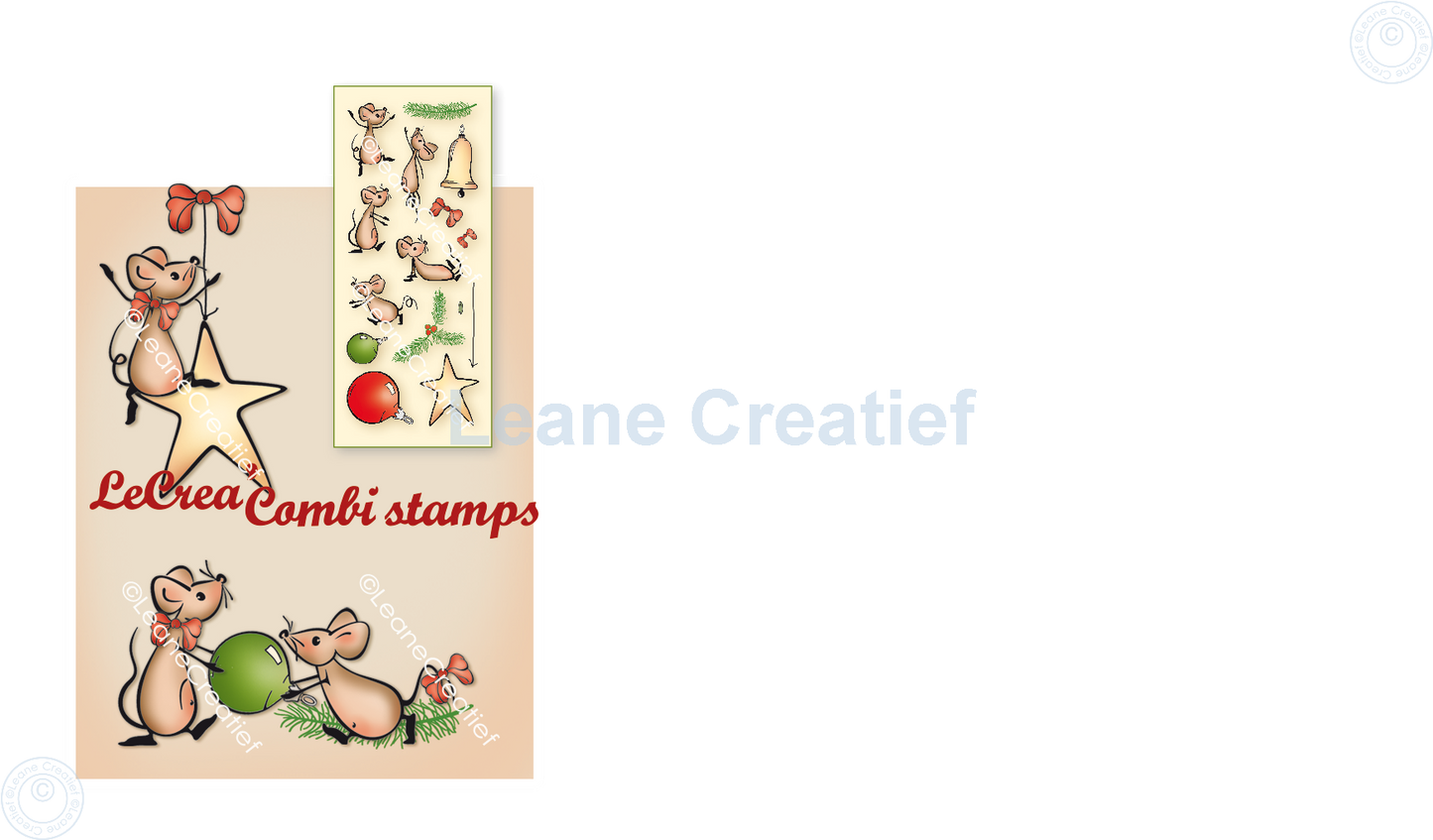 LeCreaDesign Combi Clear Stamp The World Of Mice Christmas