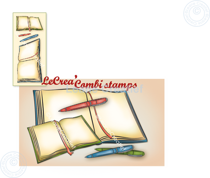 LeCreaDesign Combi Clear Stamp An Open Book