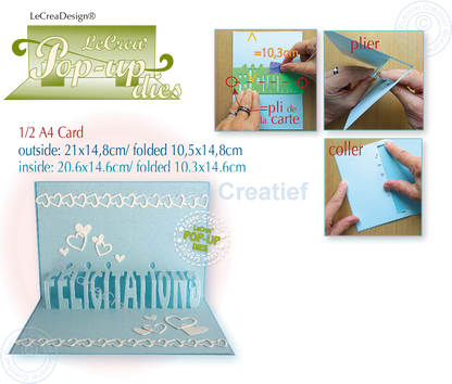Lea’bilitie Pop-Up Souhaits Félicitation (Fr.) Cutting Die