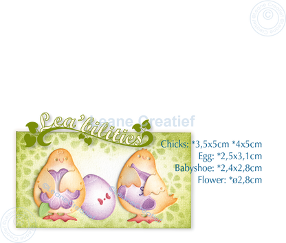 Lea’bilitie Birthday-Baby-Easter Chicks Cut And Embossing Die