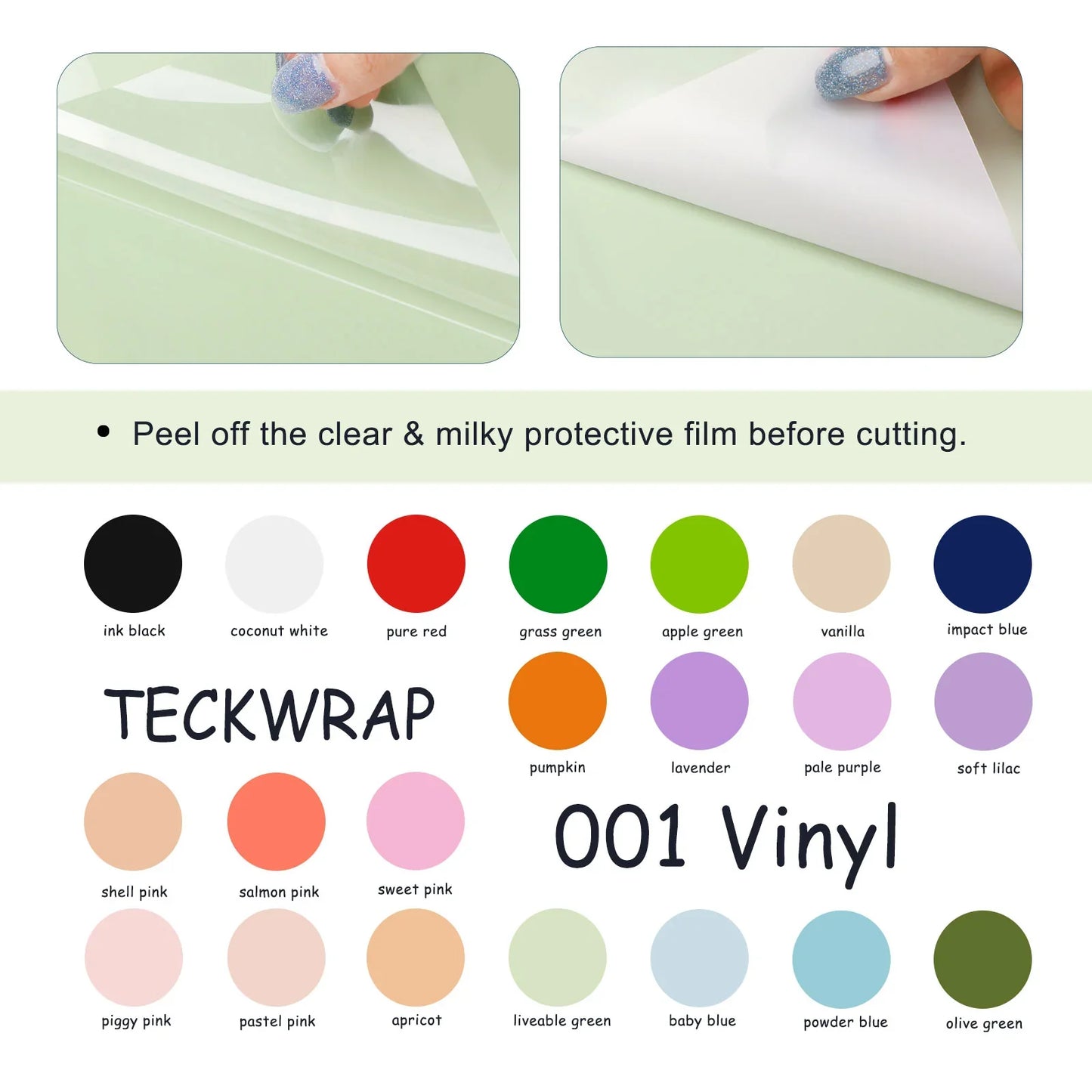TeckWrap Matte Adhesive Vinyl - Olive | Ideal for Art Projects, Decals, and More!