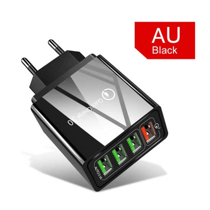 Smart 4 ports USB fast Charger US European British Standard