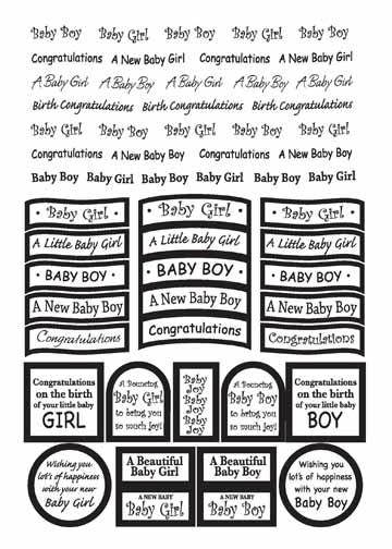 Craft UK Caption - baby gold foil