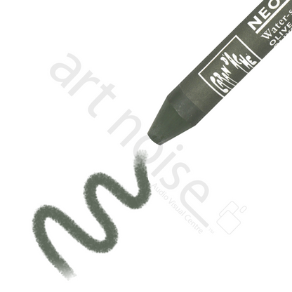 Caran d'Ache - Classic Neocolor II Water Soluble Wax Crayon - Black, White and Greys