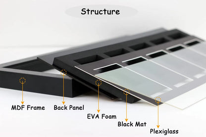 EVORETRO Wooden Display Frame for Cards, Magnetic holder