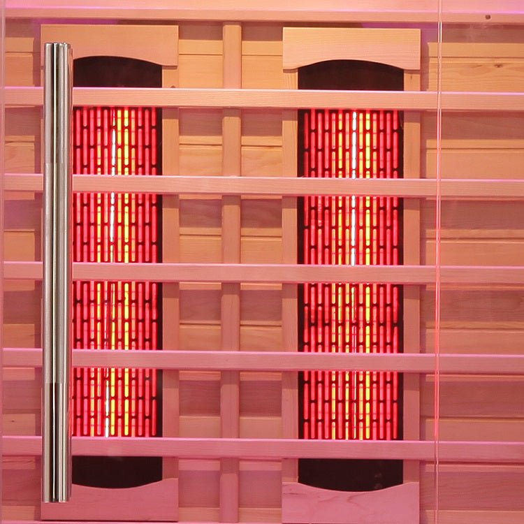 Blisspod | Venetian | Sauna infrarouge d'intérieur à spectre complet en pruche canadienne de première qualité et à très faible champ électromagnétique, 11 émetteurs et chromothérapie – 3 personnes