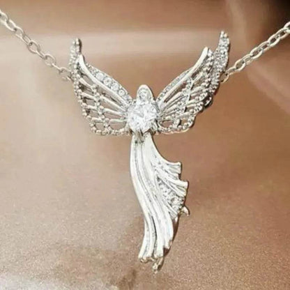 Collier pendentif "Ange Moderne" en diamant pour femme