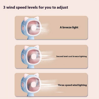 Small Handheld Fan Desktop Cartoon Mini Electric Usb Student Portable Gift