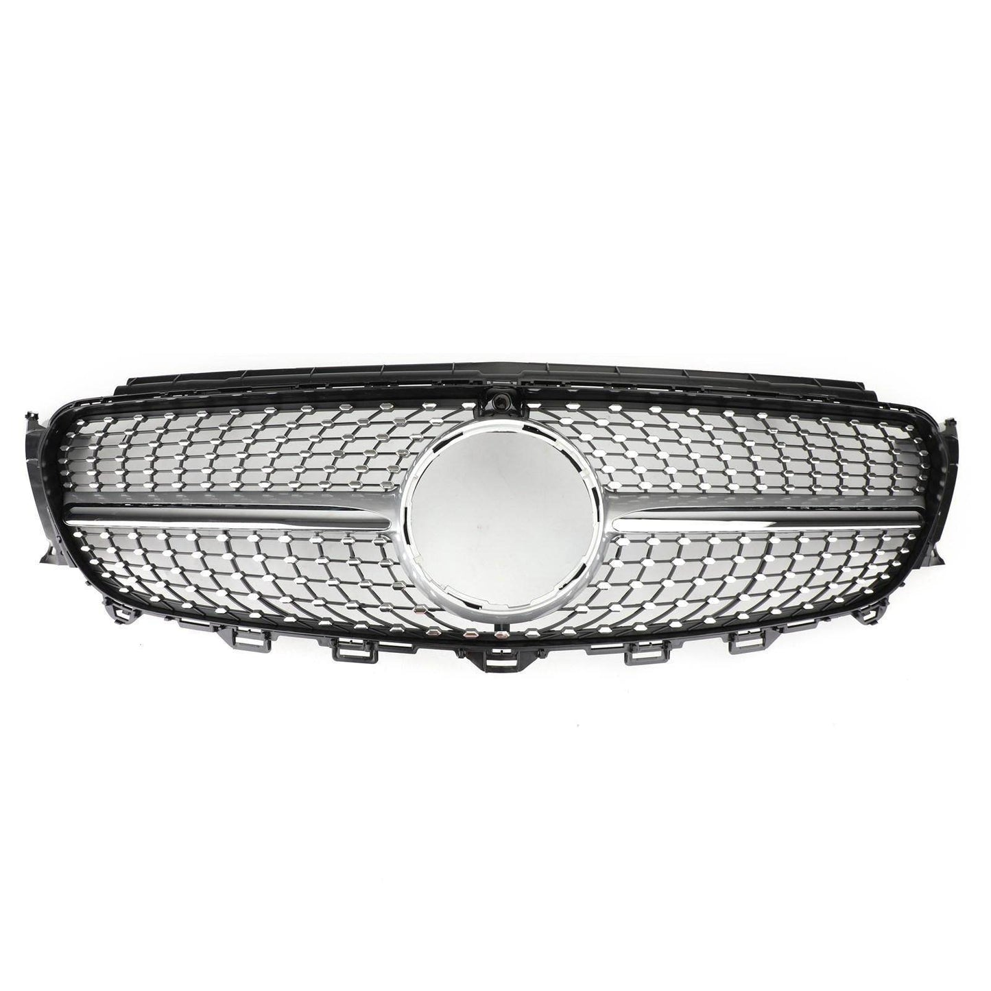 Diamond Silver Edge Front Grille For 2016 To 2019 Mercedes-Benz W213 E300 E400