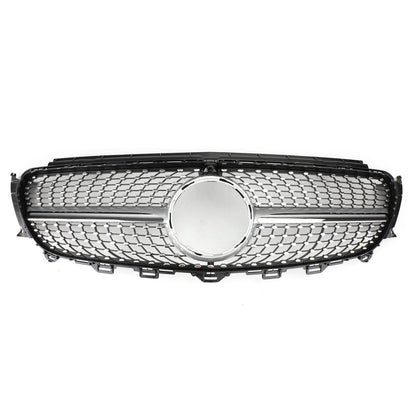 Diamond Silver Edge Front Grille For 2016 To 2019 Mercedes-Benz W213 E300 E400