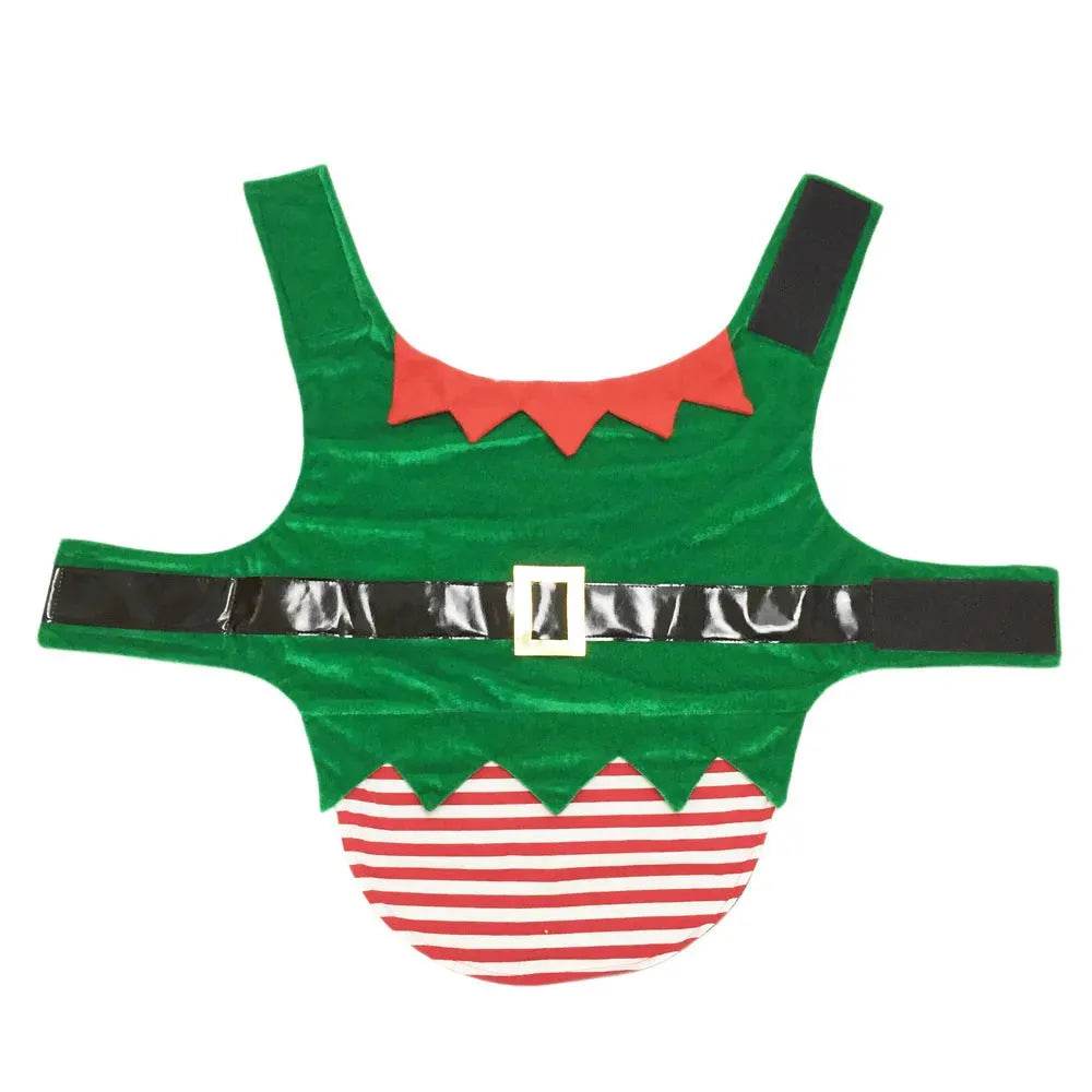 Costume de Noël pour chien, Elfe vert, Vêtements de Noël tendance