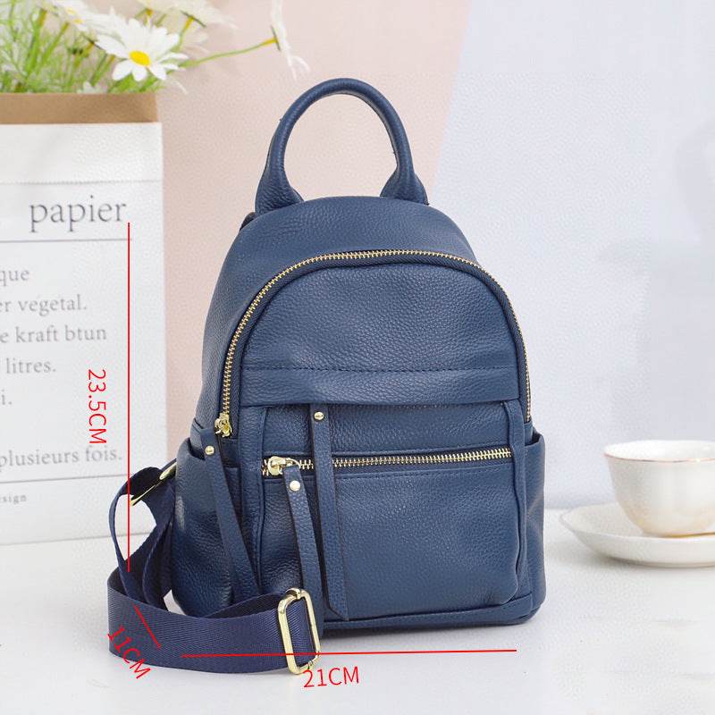 Fashion All-matching Leather Travel Bag Large-capacity Backpack