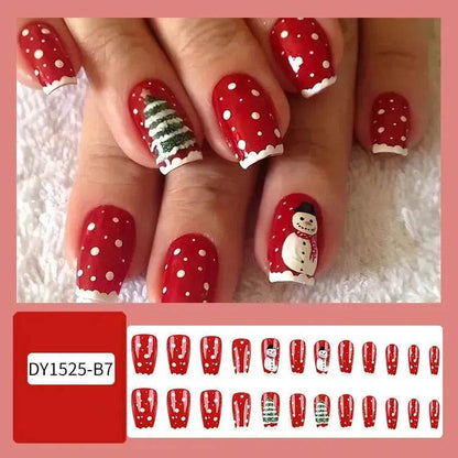 24pcs Christmas False Nail Decal stickers