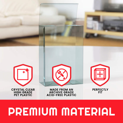 EVORETRO Display Case Protector for Small amiibo 12.9x7x19 PET Protector Pack of 10