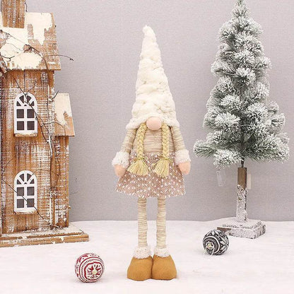 Retractable Luminous Santa Doll Rudolf Christmas Faceless Decoration Ornaments