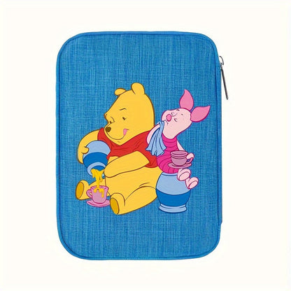 Disney Stitch And Winnie The Pooh Travel Passport Storage Bag, Essential Multi-Pocket Wire Phone Accessories Organizer For Small Charging Cord Cable, Ideal Gifts