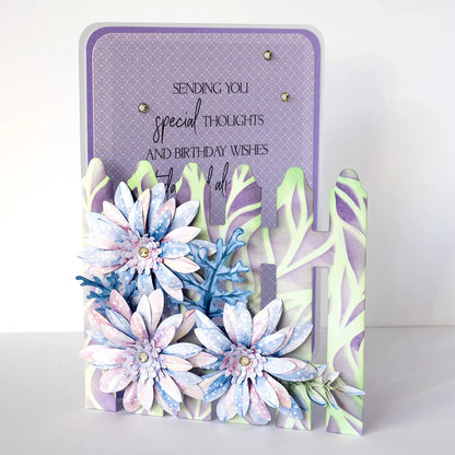 Cartes et enveloppes en forme de palissade, 5x7 blanches, paquet de 12