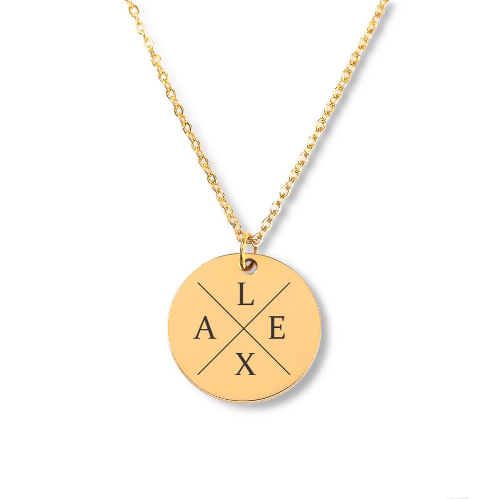 Personalized Engraved Initials Necklace