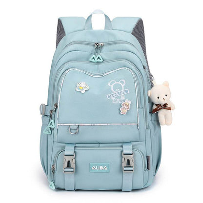 Large Capacity Lightweight Spine-protective Girls Backpack