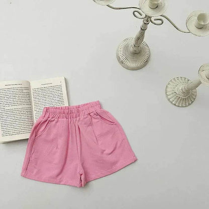 Casual Elastic Capri Pants Girls' Short pant for girls Neutral short pant for kids