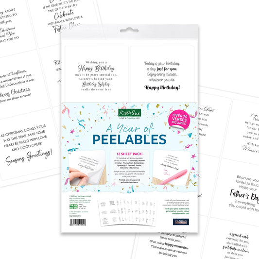 Kanban Crafts A Year of Peelables, 72 stickers