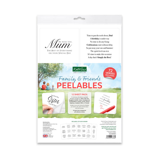 Family & Friends Peelables, 72 Stickers
