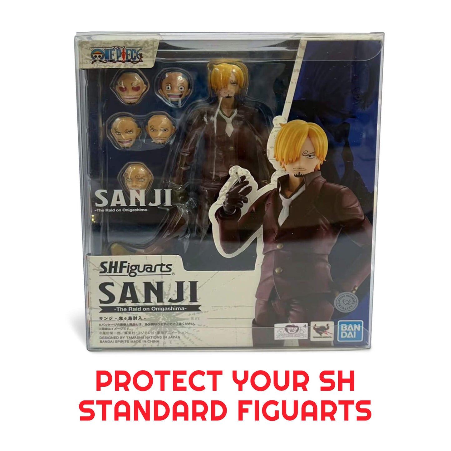 Transparent EVORETRO PET Display Case Protector for SH Figuarts Sanji Figure