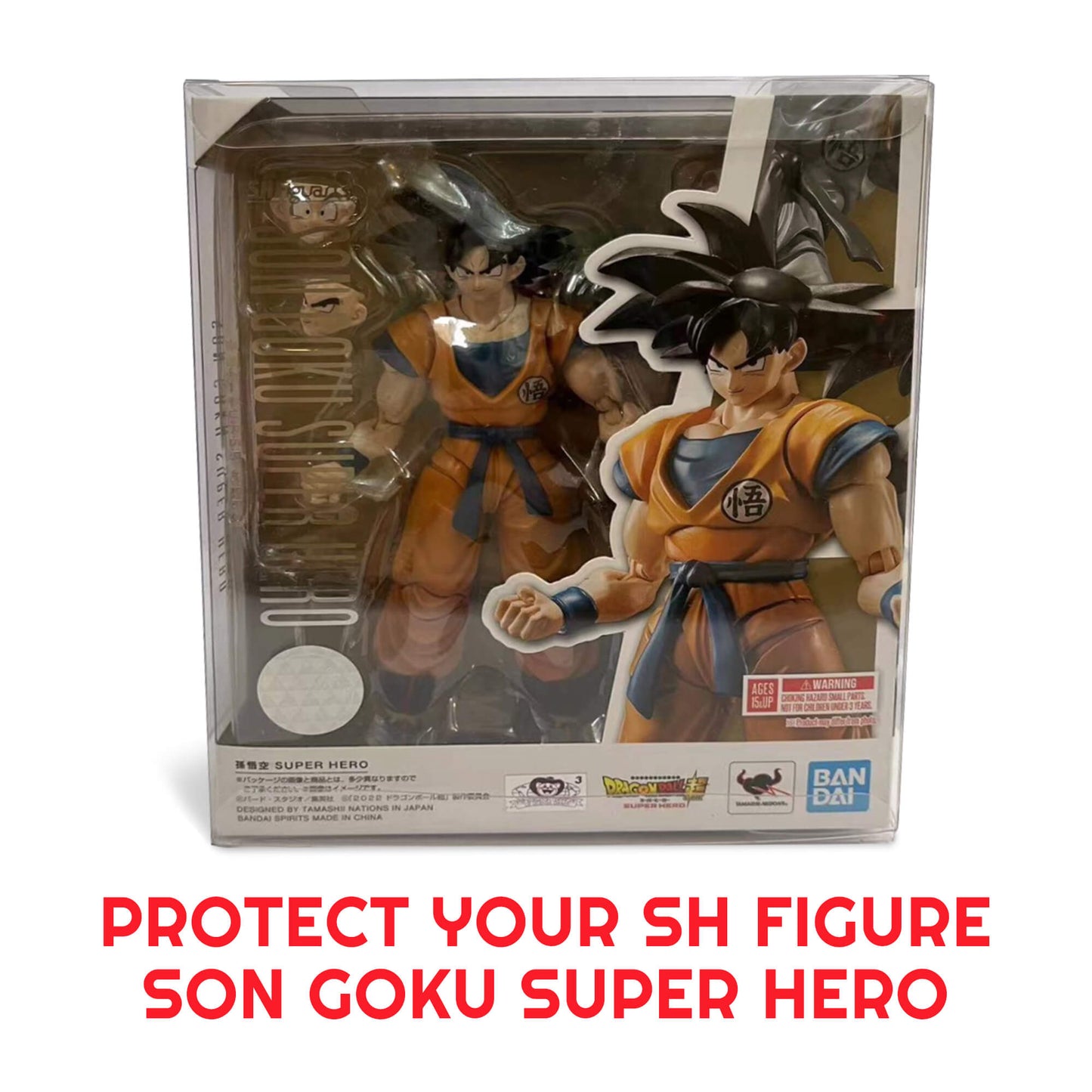 EVORETRO Display Case Protector for SH Figure Son Goku Super Hero PET Protector Pack of 10