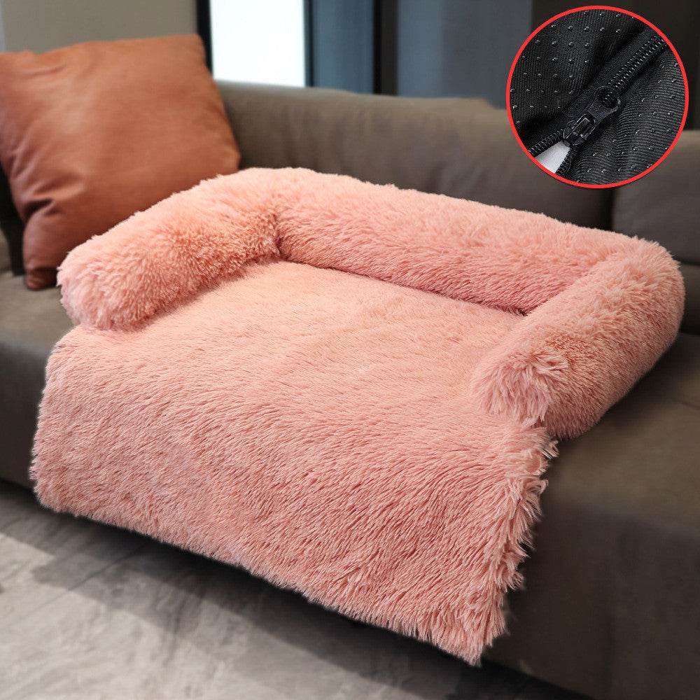 Tapis de lit amovible pour animaux de compagnie, canapé-lit pour chien, lit en peluche pour animaux de compagnie
