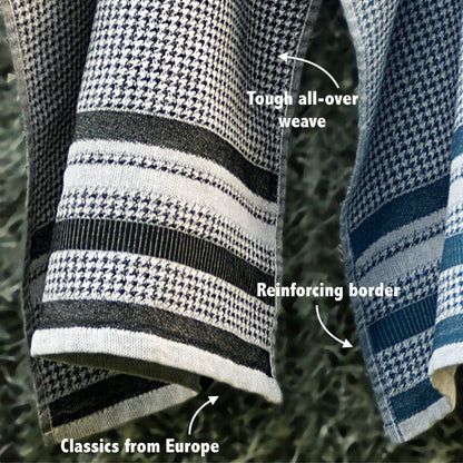 Houndstooth Flat Terry Jacquard Tea Towels-Set/ 2