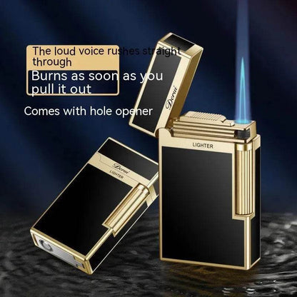 Luxury Bohemian  Butane Torch Lighter with Cigar Hole Punch