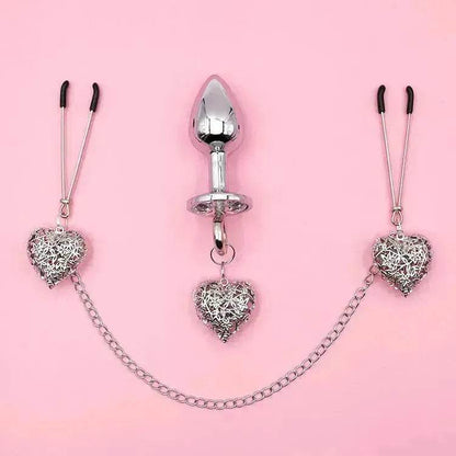 Love Chain Sex Toys Bell For Women Nipple Clamp Anal Plug